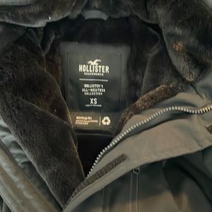 Mens Hollister lined winter coat